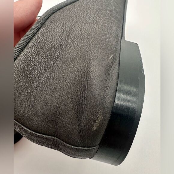 Chanel CC Logo Charcoal Nubuck Leather Cap Toe Ballerina Flats EU 40 US 9-9.5 - Picture 7 of 11